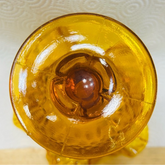 Vintage Fenton Hobnail compote dish, footed with ruffled edges. Mint condition. - Picture 3 of 5